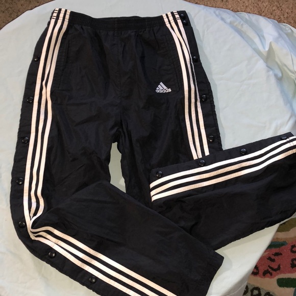 adidas pants button down side